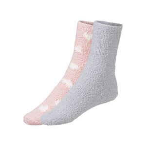 esmara® Dámske ponožky, 2 páry (35/38, bledoružová/sivá)