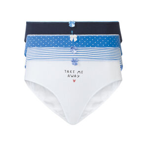 Happy Shorts Dámske nohavičky, 4 kusy (L, modrá/námornícka modrá/biela)
