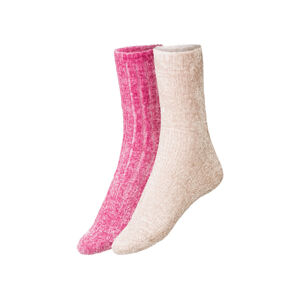 esmara Dámske ponožky, 2 páry (39/42, rosé/bledoružová)