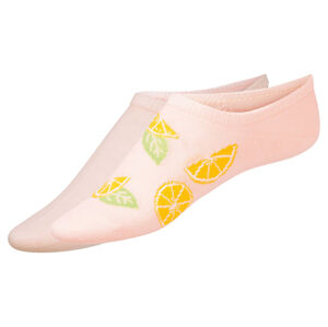 Členkové ponožky, 2 páry (35/38, ružová/citróny)