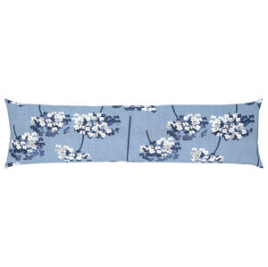 LIVARNO home Zimný poťah na vankúš pre ľudí spiacich na boku, 40 x 145 cm (modrá/kvety)