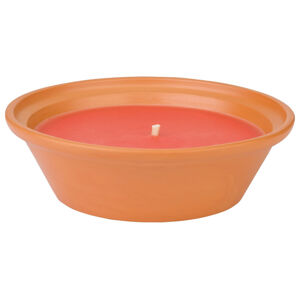 LIVARNO home Hlinená miska so sviečkou (oranžová)