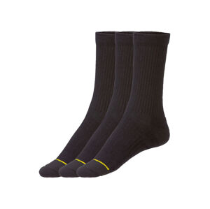 LIVERGY Pánske pracovné ponožky, 3 páry (39/42, čierna)