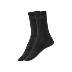 LIVERGY Pánske ponožky, 2 páry (43/46, čierna)