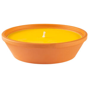 LIVARNO home Hlinená miska so sviečkou (žltá)