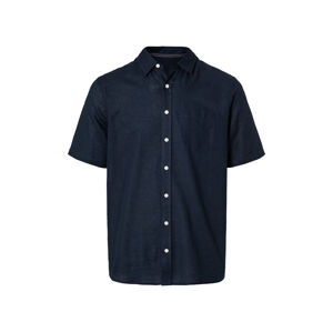 LIVERGY® Pánska košeľa s krátkym rukávom „Regular fit“ (XXL (45/46), námornícka modrá)