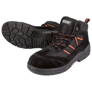 PARKSIDE Pánska kožená bezpečnostná obuv S3 (42, čierna/oranžová)